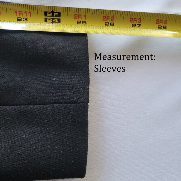 ANN TAYLOR BLACK DOUBLE BREAST WOOL JACKET (Size: Large) - Picture 12 of 12